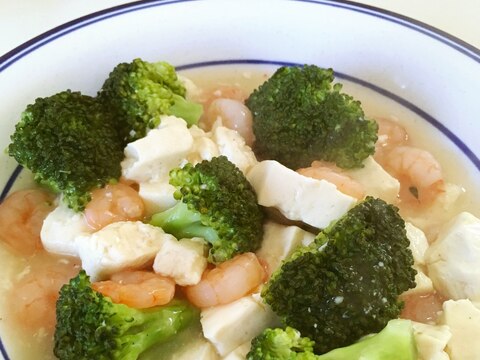 エビと豆腐とブロッコリーのうま塩あんかけ レシピ 作り方 By Chicoro 楽天レシピ